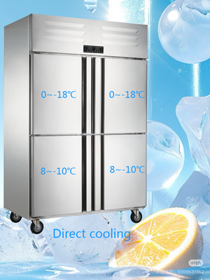 Good price Power Saving Commercial Upright Fridge Freezer 1000L 4 Door Commercial Freezer online