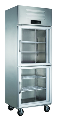 Buon prezzo Facile pulizia Frigorifero a display commerciale 800L 2 porte Vetro porta congelatore Compact in linea