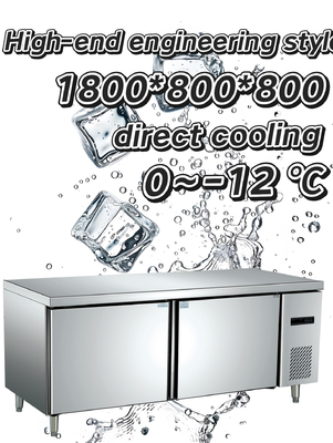 Good price Energy Saving Two Door Undercounter Freezer Dustproof Commercial Countertop Freezer online