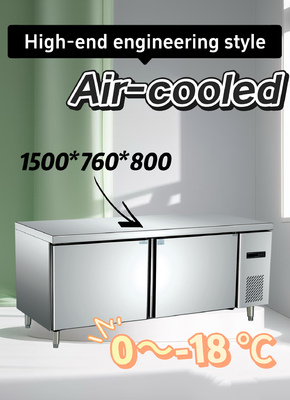 Good price Compact 2 Door Worktop Freezer Corrosion Protection Commercial Double Fridge Freezer online