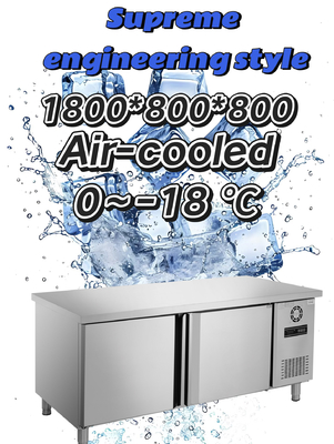 Good price Frostless 2 Door Counter Freezer 480L 300W Commercial Refrigerator Freezer online