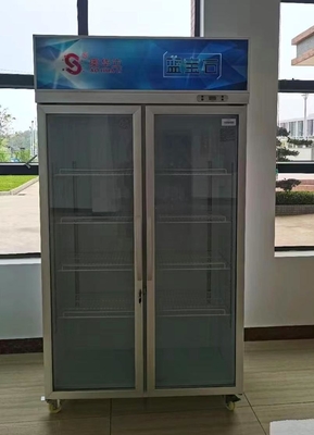 Good price Easy Cleanup 884L Commercial Display Fridge Fresh Keeping Double Door Glass Cooler online