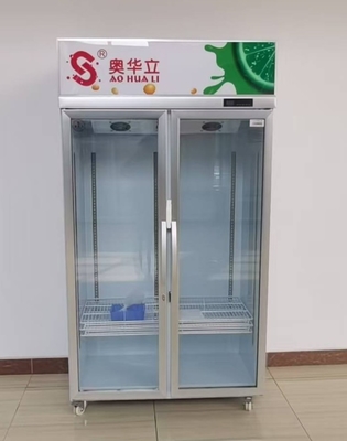 Good price Magnetic Double Door Commercial Fridge Convenient 667L 2 Door Display Fridge online