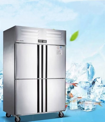 Buen precio Refrigerador estilo restaurante de cuatro puertas congelador de refrigeración directa 240V 60Hz en línea
