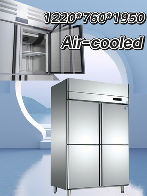 Good price 1000L Air Cooled 4 Door Commercial Freezer Single Compressor Industrial Kitchen Freezer online