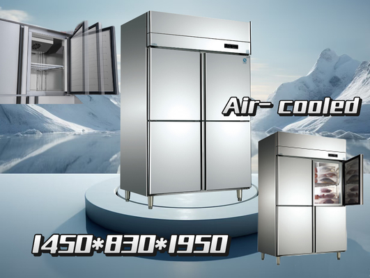 Good price Air Cooling 4 Door Display Freezer Single Compressor Easy Maintenance online