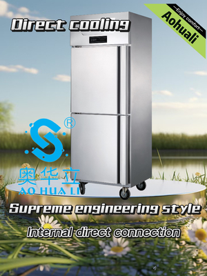 Хорошая цена Энергоэффективный двухдверный коммерческий морозильник Промышленный холодильник морозильник 330 Вт онлайн