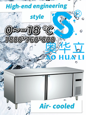 Good price 450L 2 Door Commercial Freezer Bar Commercial Stainless Steel Fridge Freezer online