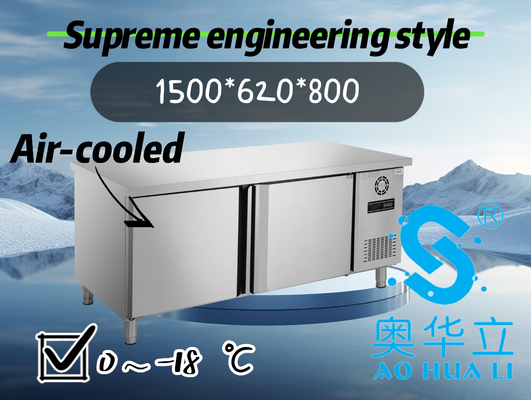 Good price Stylish 2 Door Commercial Freezer Long Lasting Stainless Steel Commercial Freezer online