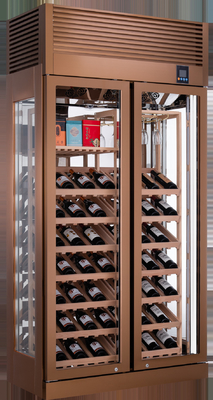 Bom preço HJG-1150A Two Door Air-cooled Wine Cabinet No Fingerprint Stainless Steel 1200*600*2400mm on-line