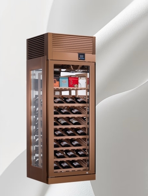 Bom preço HJG-650A Single Door Air-cooled Wine Cabinet No Fingerprint Stainless Steel 600*600*2400mm on-line