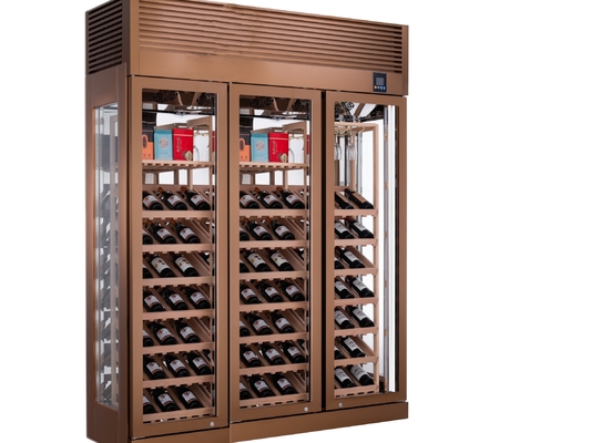 Bom preço HJG-1650A Three Door Air-cooled Wine Cabinet No Fingerprint Stainless Steel 1800*600*2400mm on-line